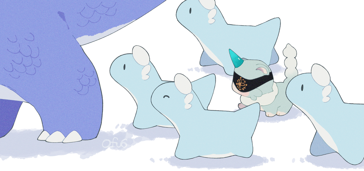 This is a pixiv picture whose title is 大地獣の行進.