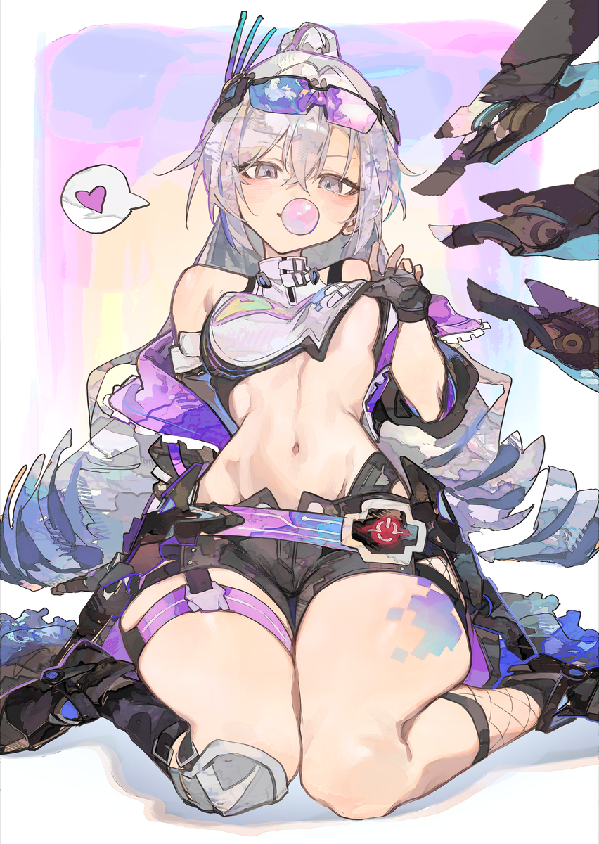 This is a pixiv picture whose title is 銀狼(999)が挑発してきた！.