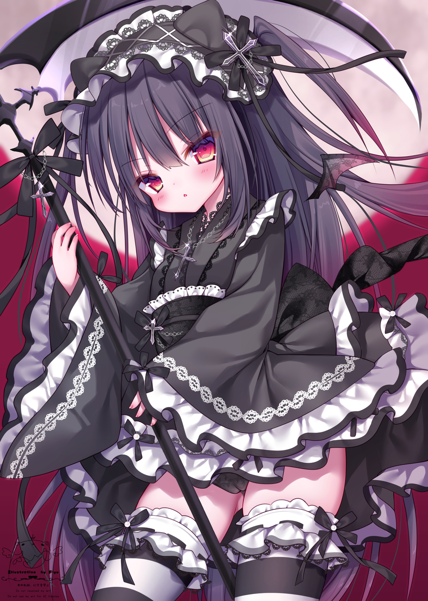 This is a pixiv picture whose title is 死神ちゃん𓆩♰𓆪.