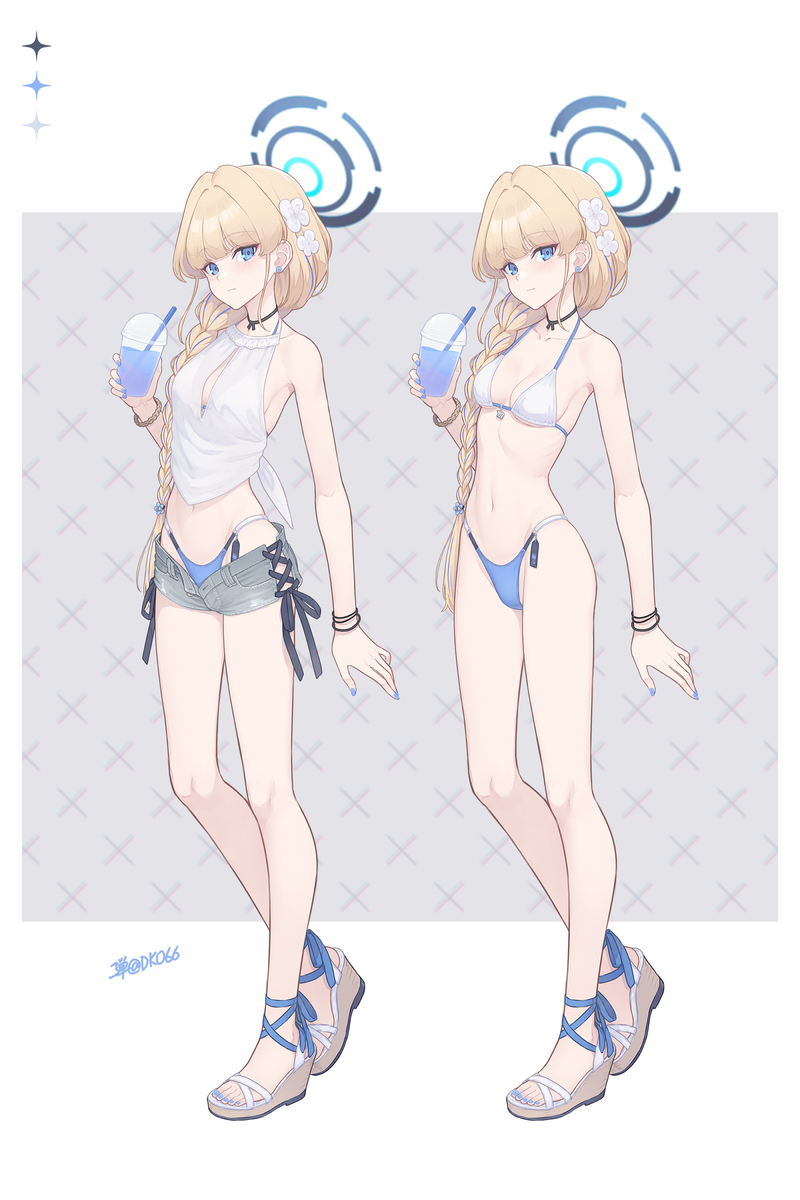 This is a pixiv picture whose title is 水着トキの着こなし.