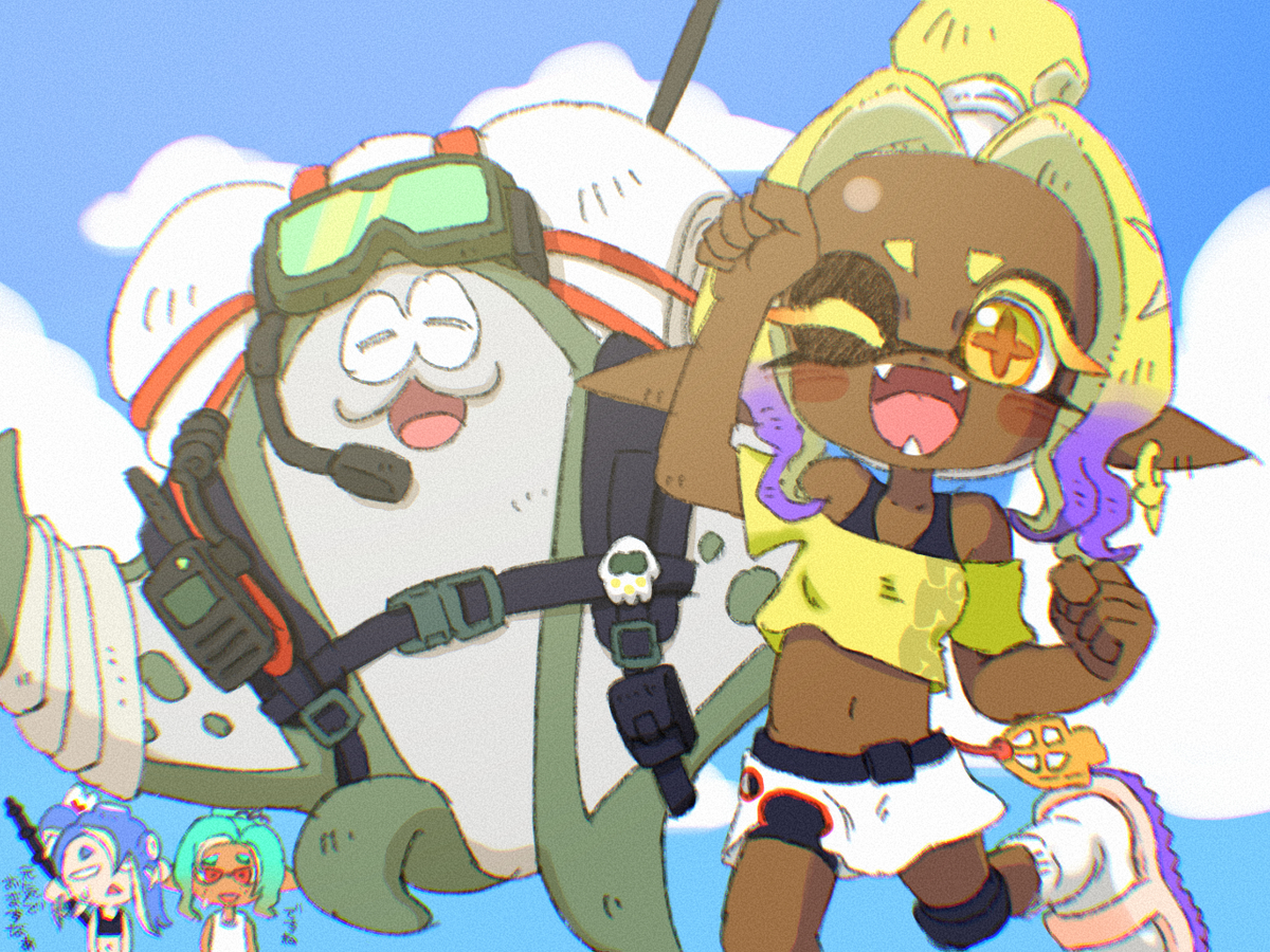 This is a pixiv picture whose title is スプラトゥーンレイダース発売🎉.