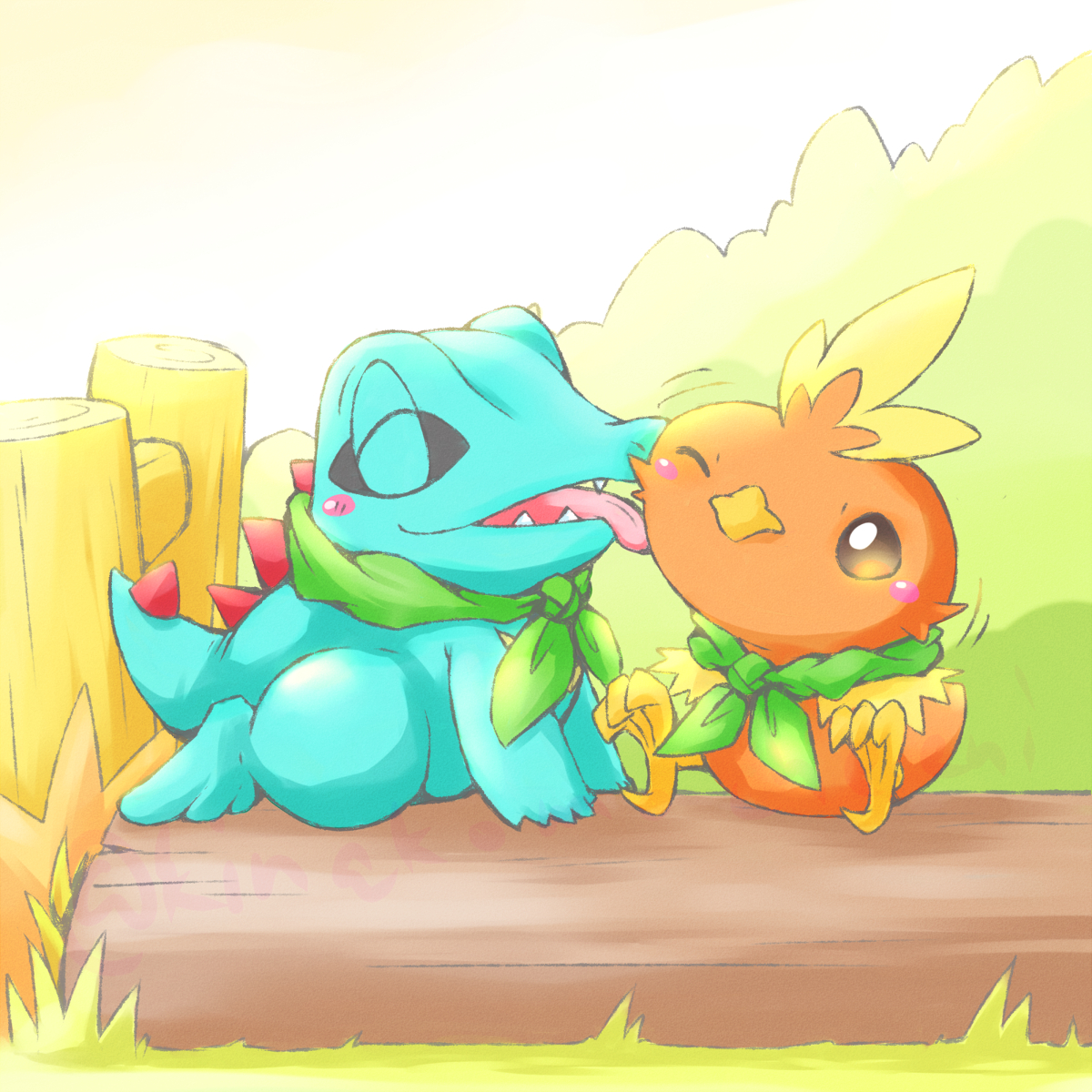 This is a pixiv picture whose title is [Skeb]毛繕い.