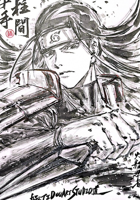 This is a pixiv picture whose title is 【極道畫師】千手柱間.