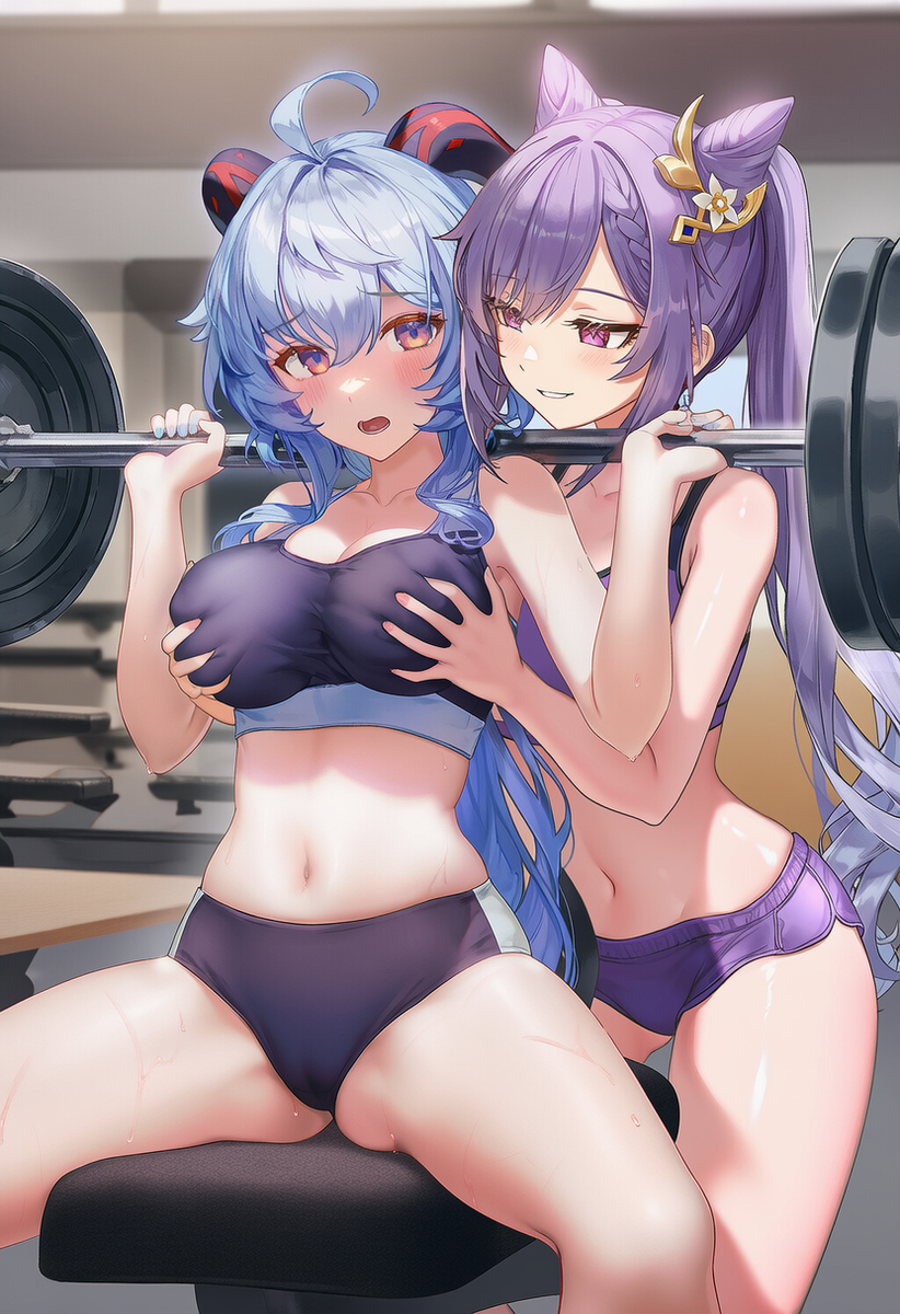 This is a pixiv picture whose title is 健身房色狼.