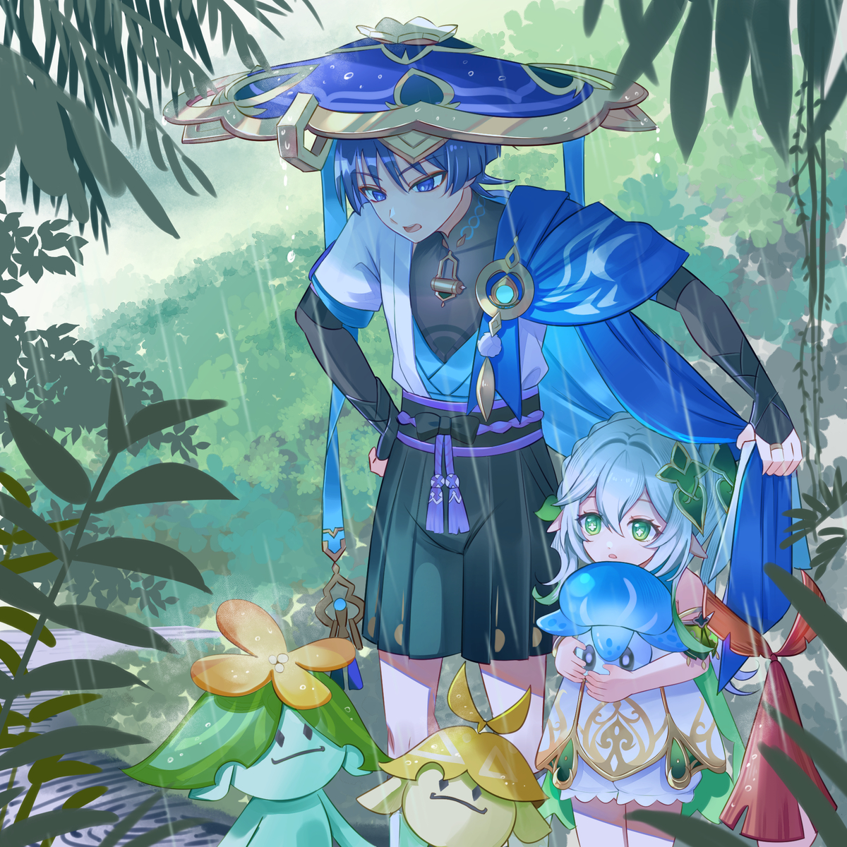 This is a pixiv picture whose title is 放浪者とナヒーダ詰め合わせ 25.