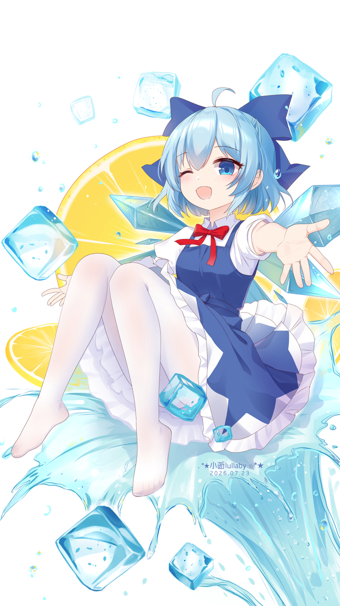 This is a pixiv picture whose title is 琪露诺-柠檬水加冰！.