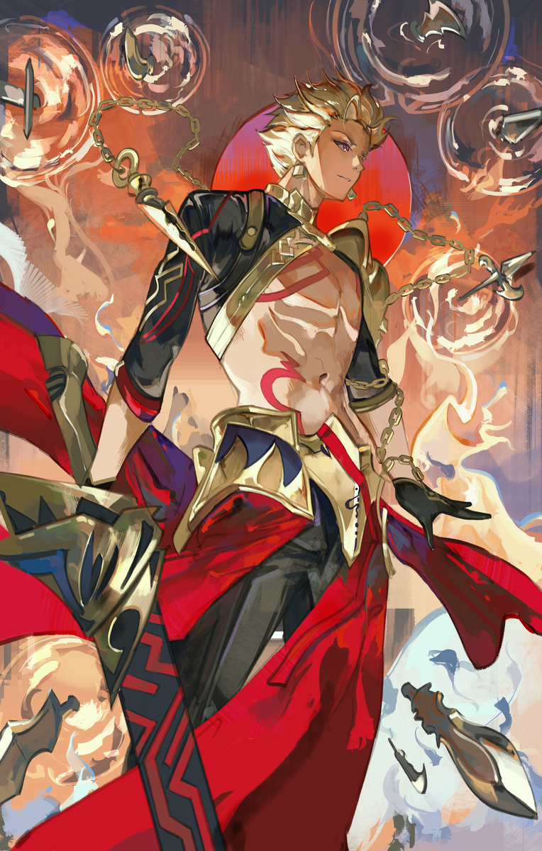 This is a pixiv picture whose title is Gilgamesh.