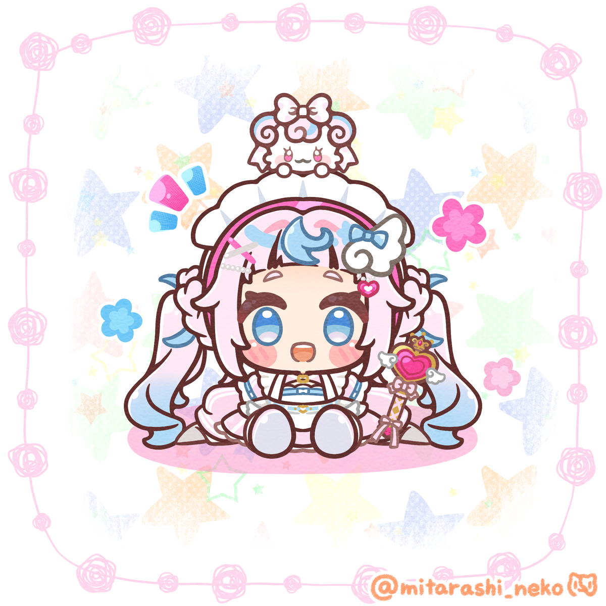 This is a pixiv picture whose title is ぬいﾌﾟﾘﾝﾁｬﾝ🍮💌.