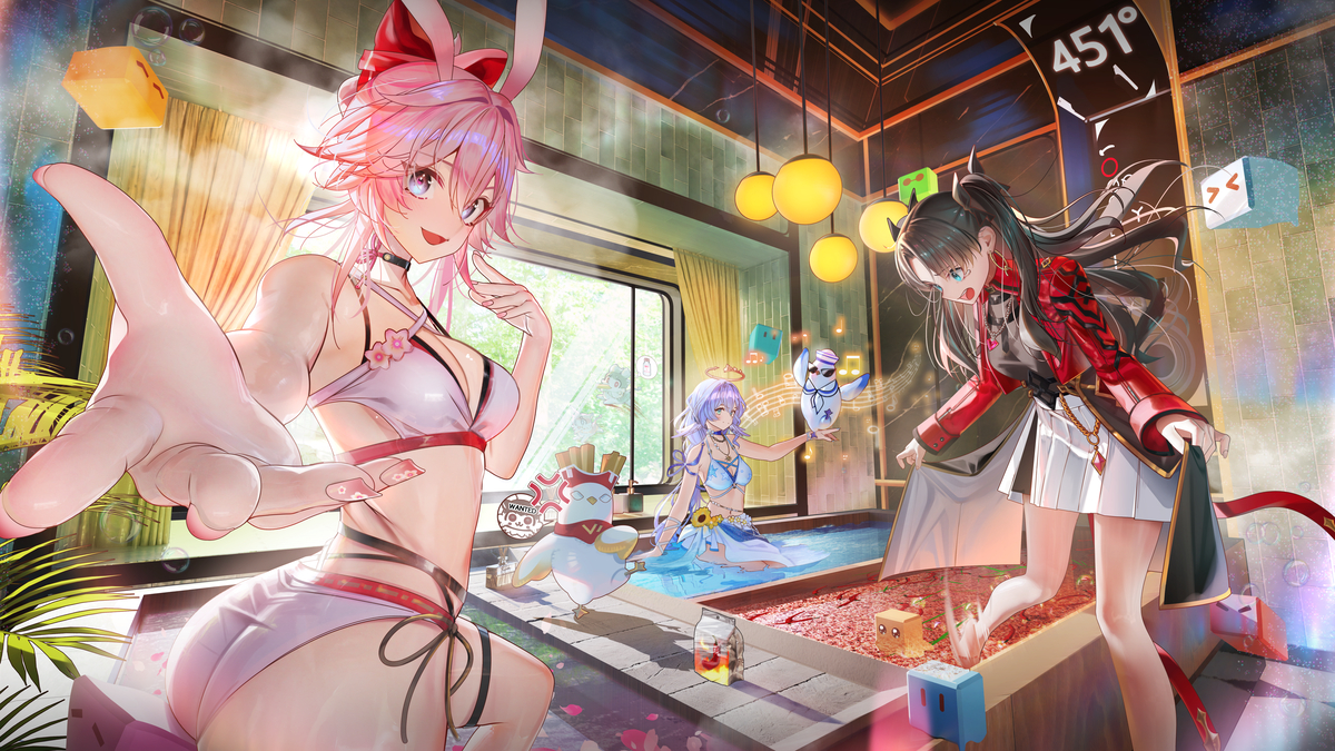 This is a pixiv picture whose title is 崩壊:スターレイルxFateコラボイラスト.
