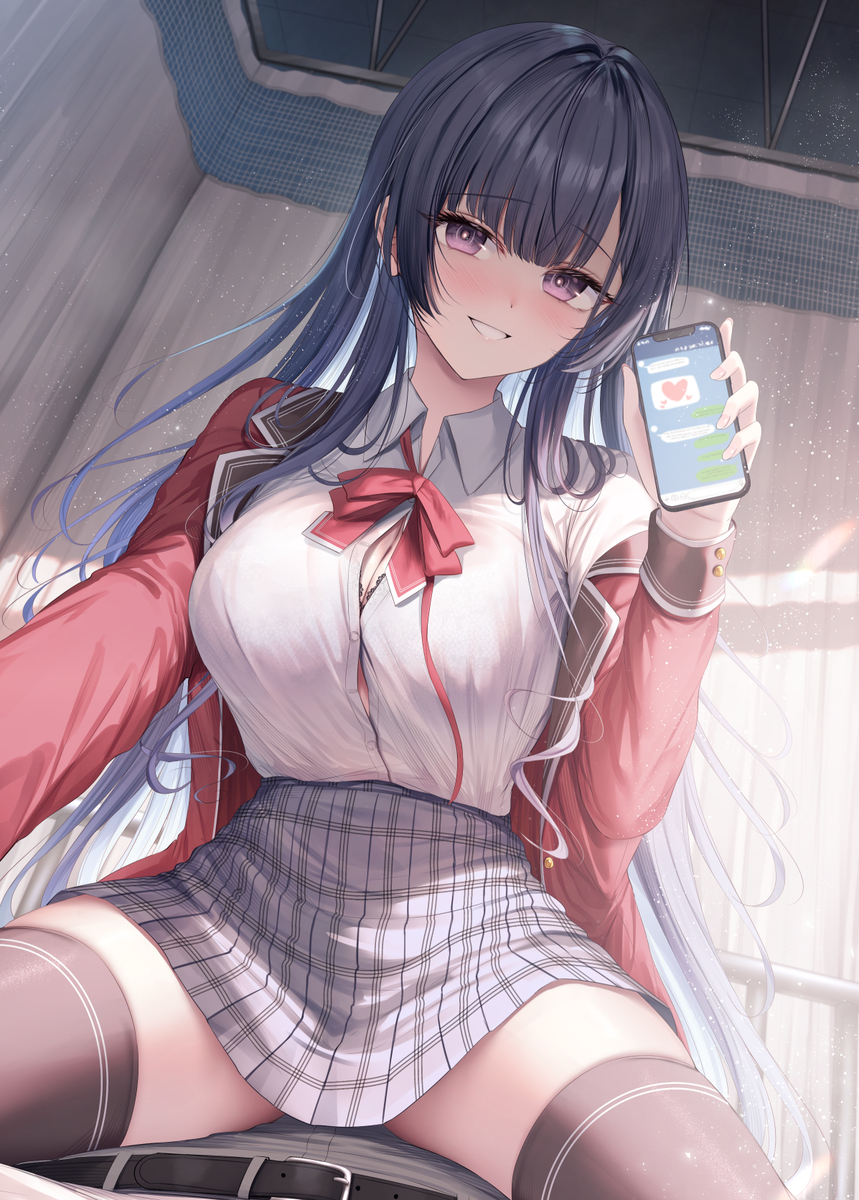 This is a pixiv picture whose title is 「わたし以外の女とずいぶん仲が良いのね…？」.