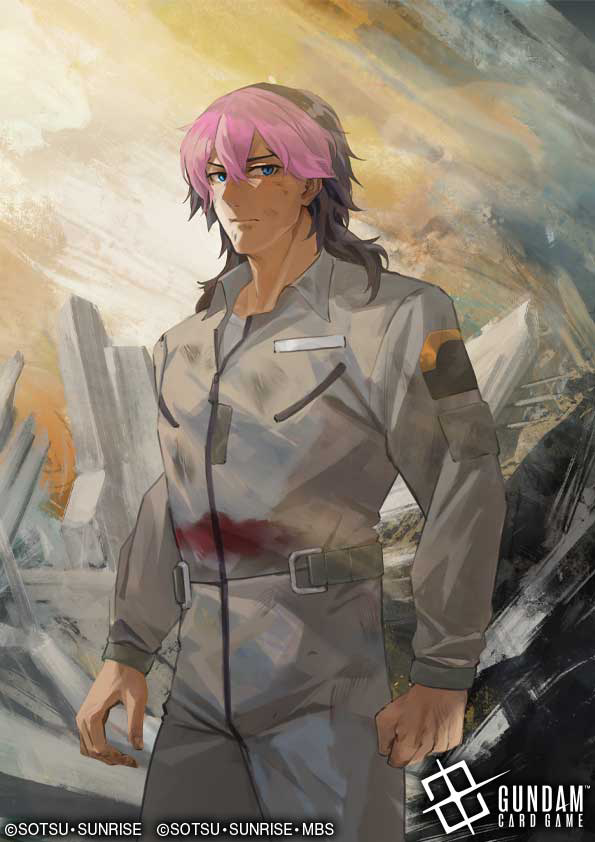 This is a pixiv picture whose title is ガンダムカードゲーム【仕事絵告知】.