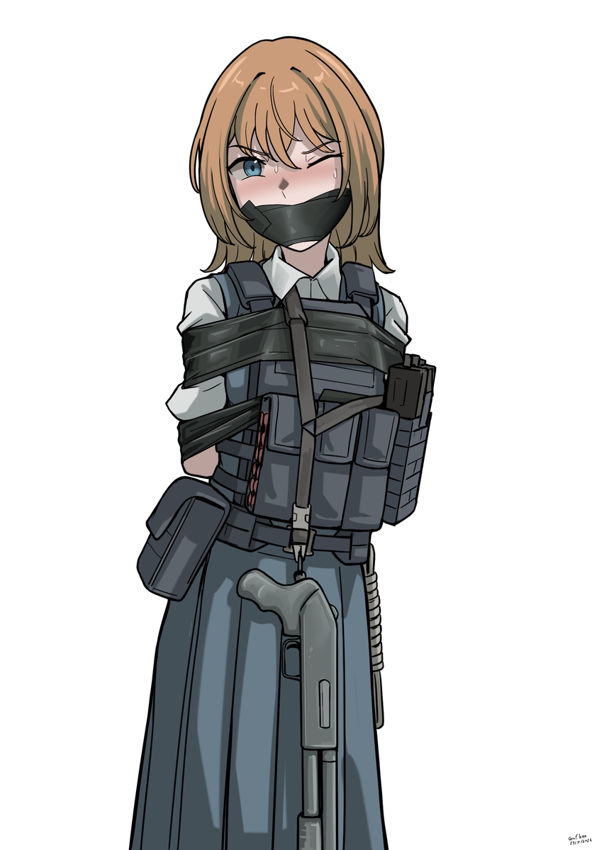 This is a pixiv picture whose title is Satori Tape gagged.