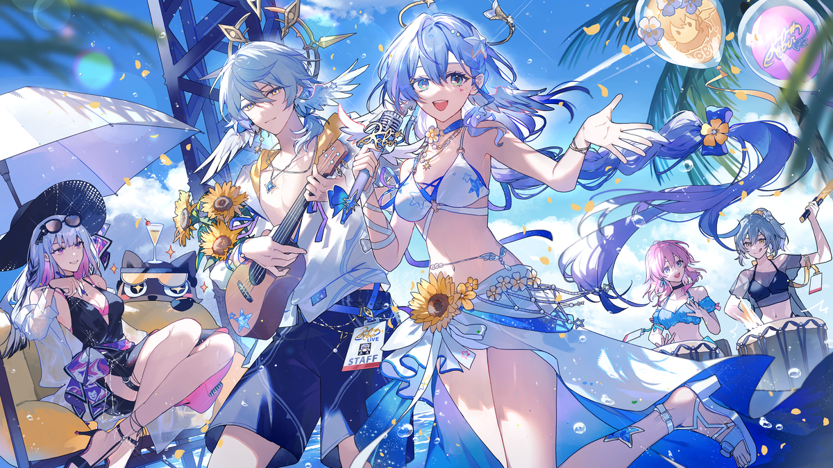 This is a pixiv picture whose title is ロビンのサマーライブ🎶.