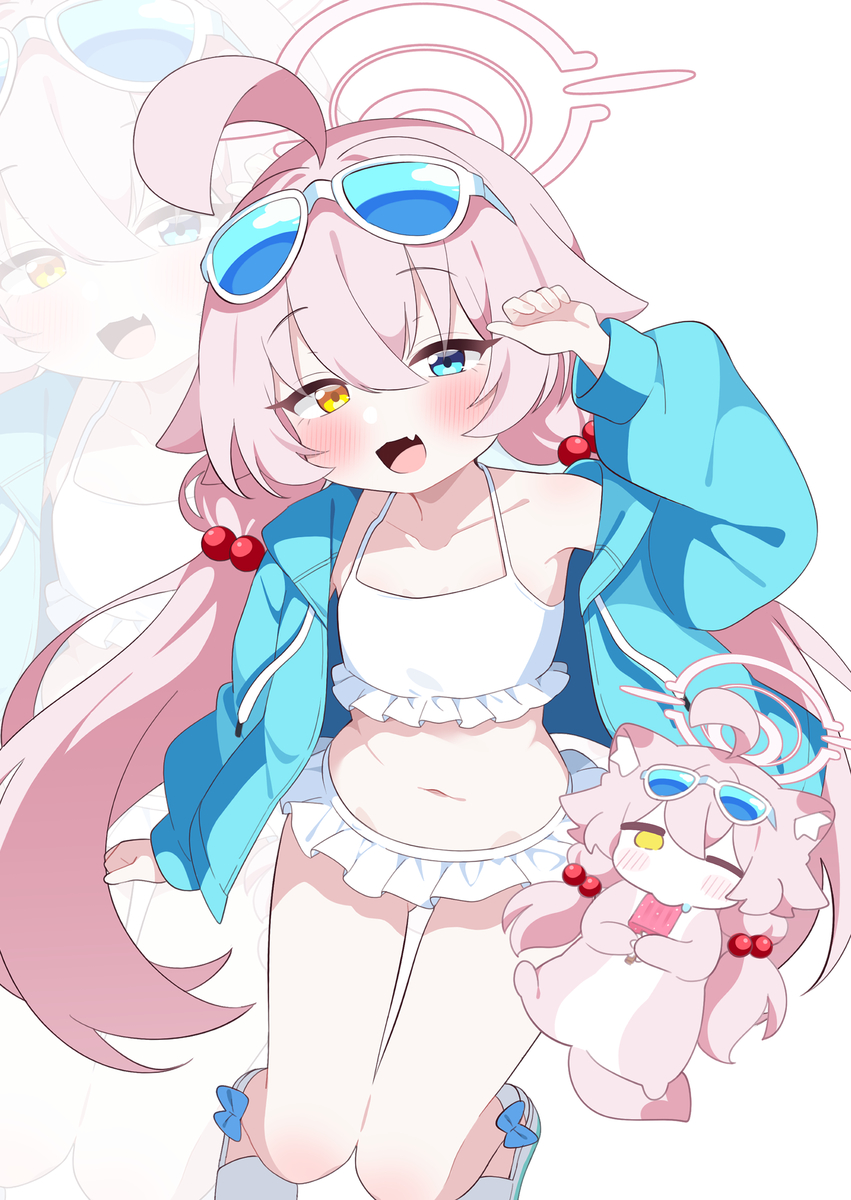 This is a pixiv picture whose title is 夏のホシノ & ホタチちゃん☀️.