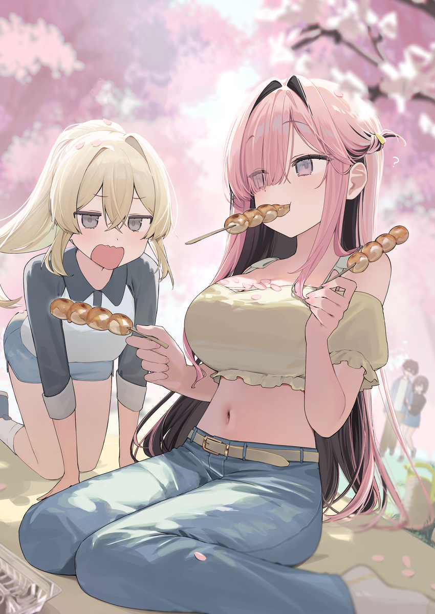 This is a pixiv picture whose title is 「どことは言わんが、いっぱいのってるー！！」.