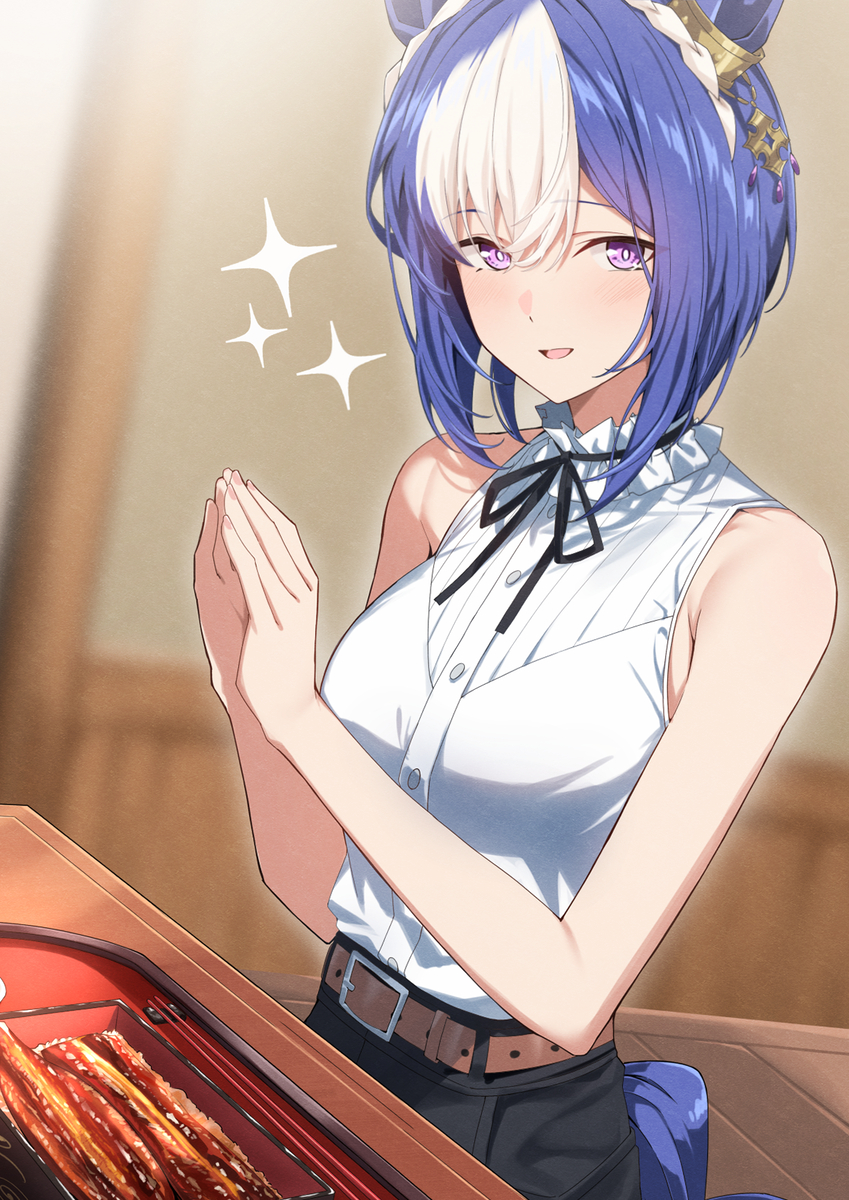 This is a pixiv picture whose title is 鰻食べようねシーザリオ.