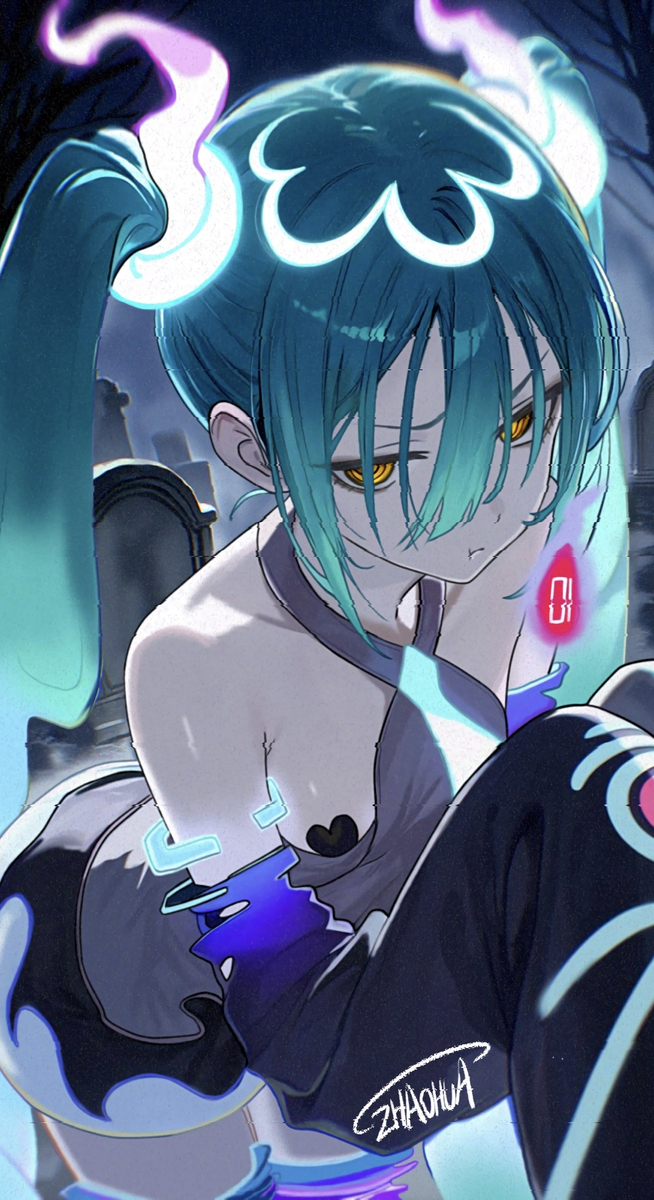 This is a pixiv picture whose title is GHOST MIKU.