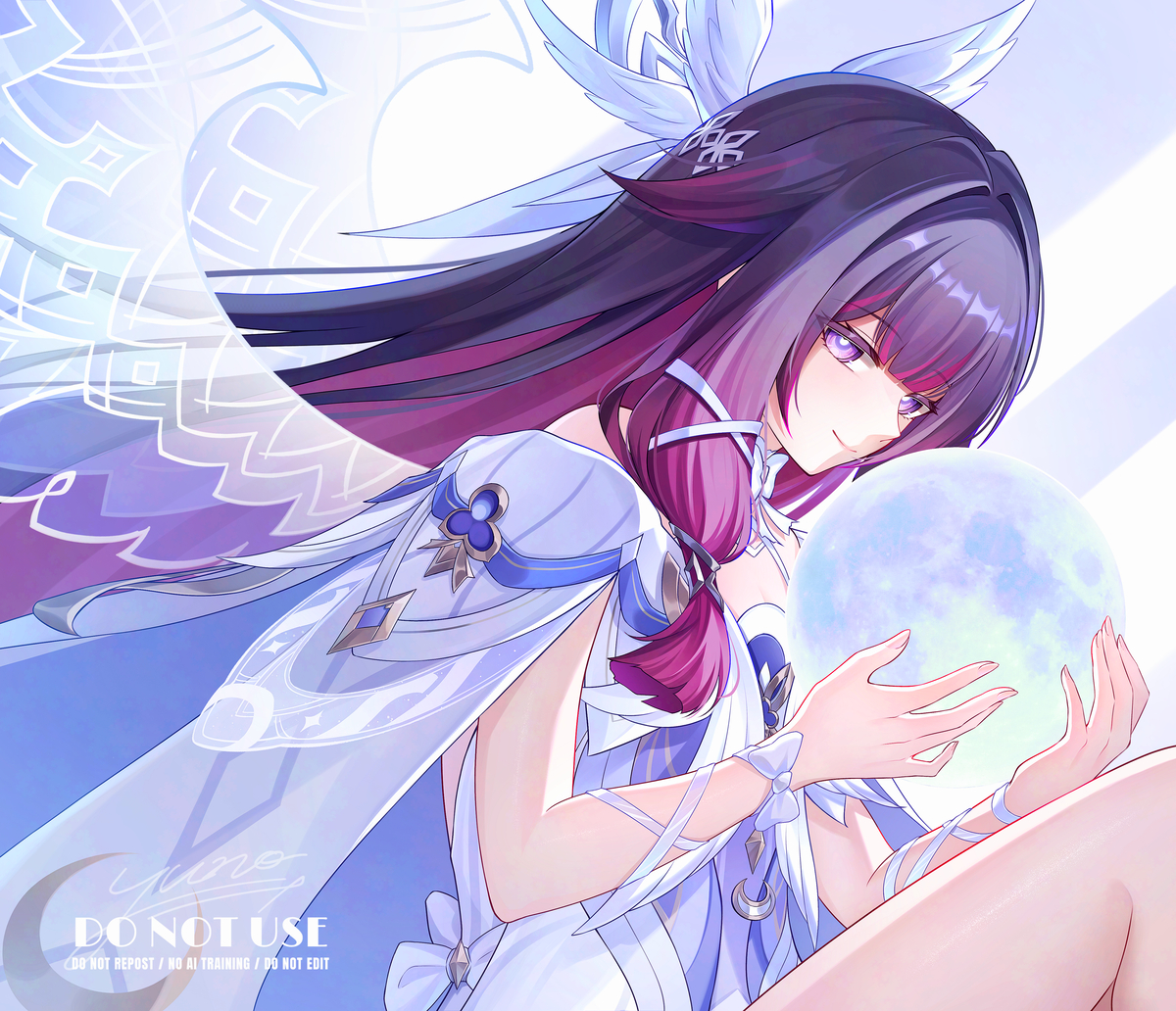 This is a pixiv picture whose title is 『月で待ってるよ』.