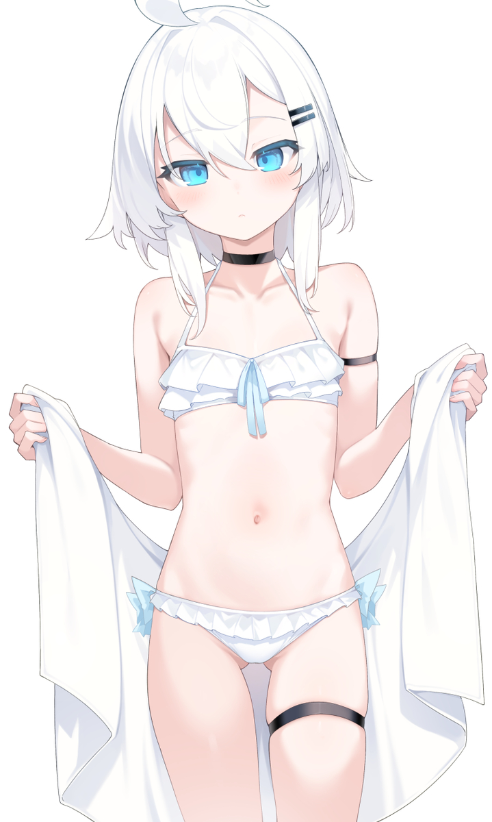 This is a pixiv picture whose title is 白ビキニいちる２.