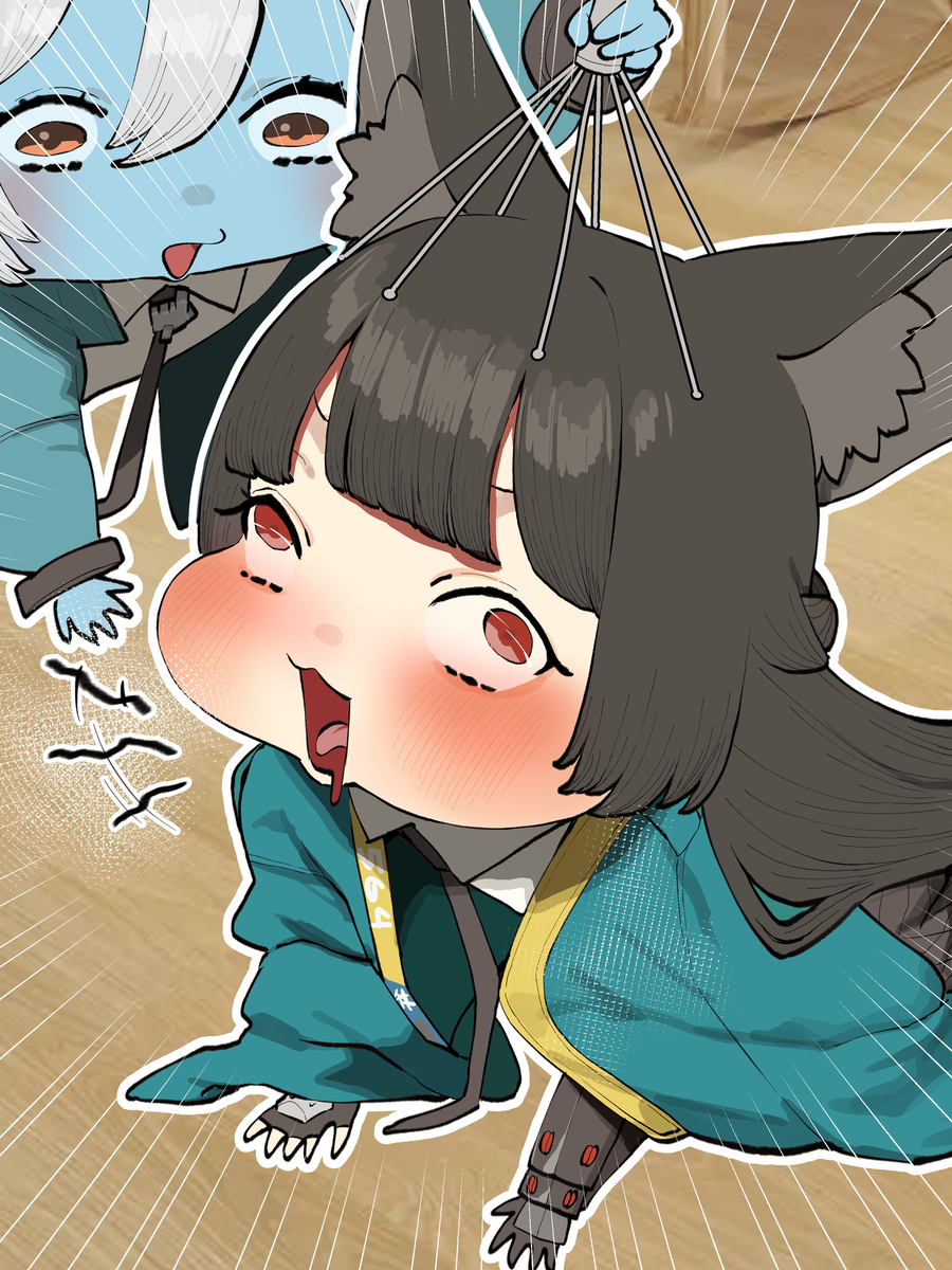 This is a pixiv picture whose title is 미야비 두피 마사지.