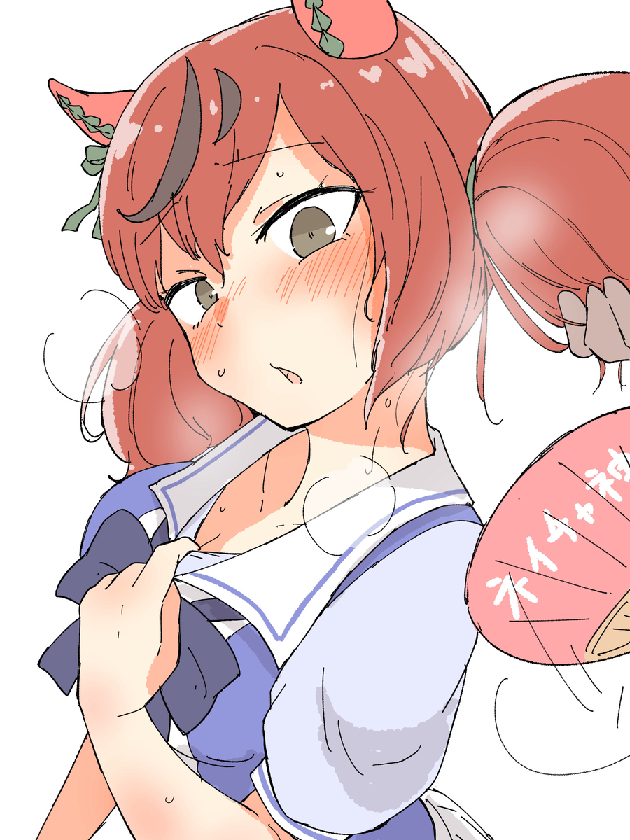 This is a pixiv picture whose title is ネイチャを仰ぎながら空気を大きく吸い込む.