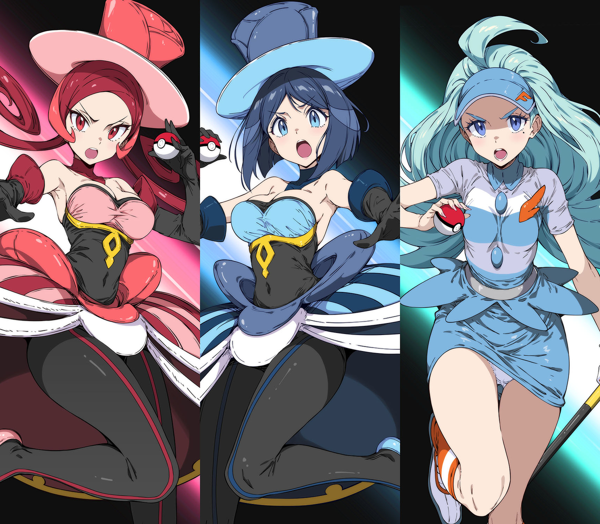This is a pixiv picture whose title is ポケトレ２ 【バトルカットイン】.