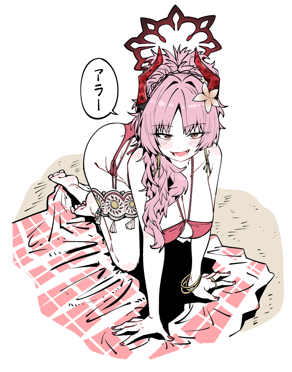 This is a pixiv picture whose title is 水着サツキ.