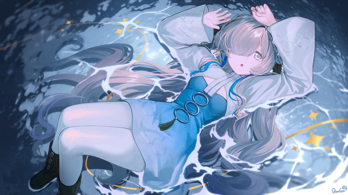 This is a pixiv picture whose title is aqua.