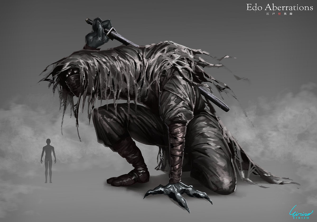 This is a pixiv picture whose title is 忍獣の加筆.