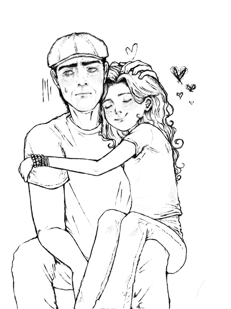 This is a pixiv picture whose title is cuddling.