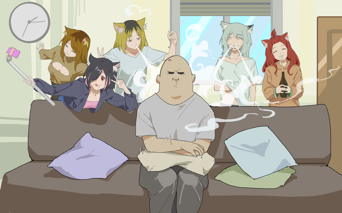 This is a pixiv picture whose title is 经典构图.