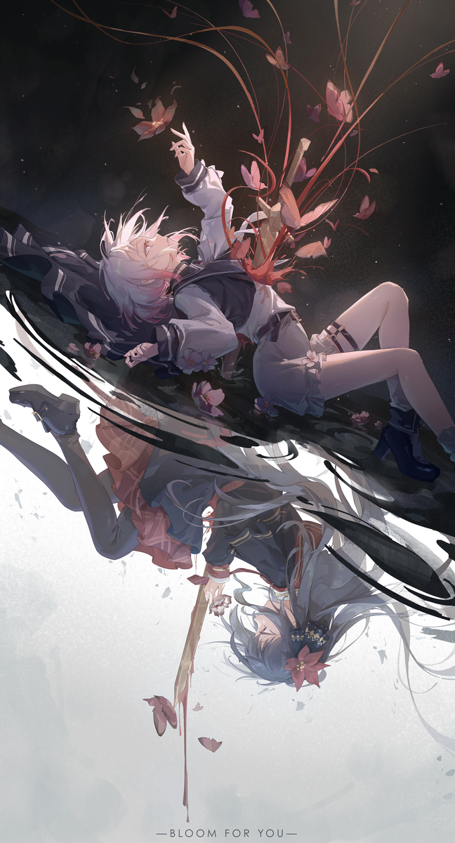 This is a pixiv picture whose title is きみに咲く.