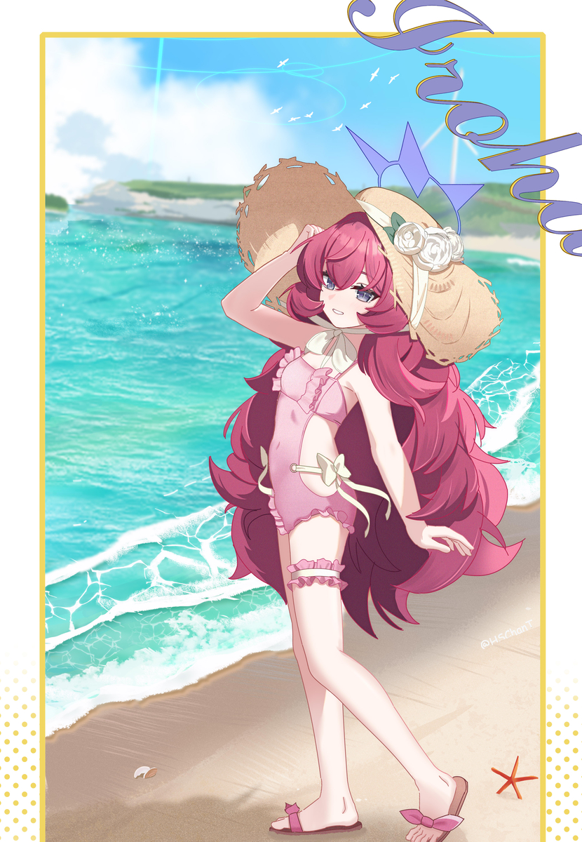 This is a pixiv picture whose title is イロハ(水着).