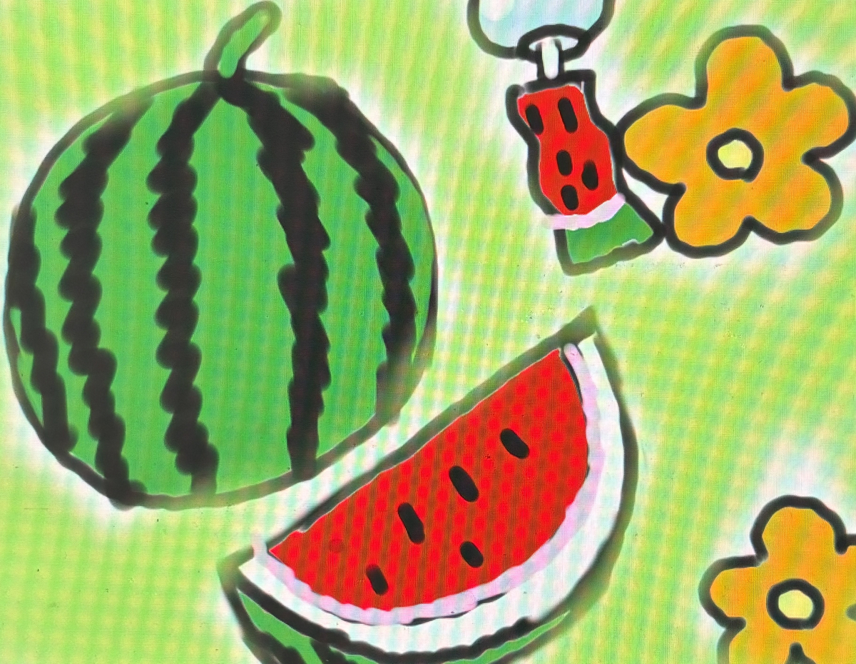 This is a pixiv picture whose title is ㊗️スイカの日❤️🍉❤️.