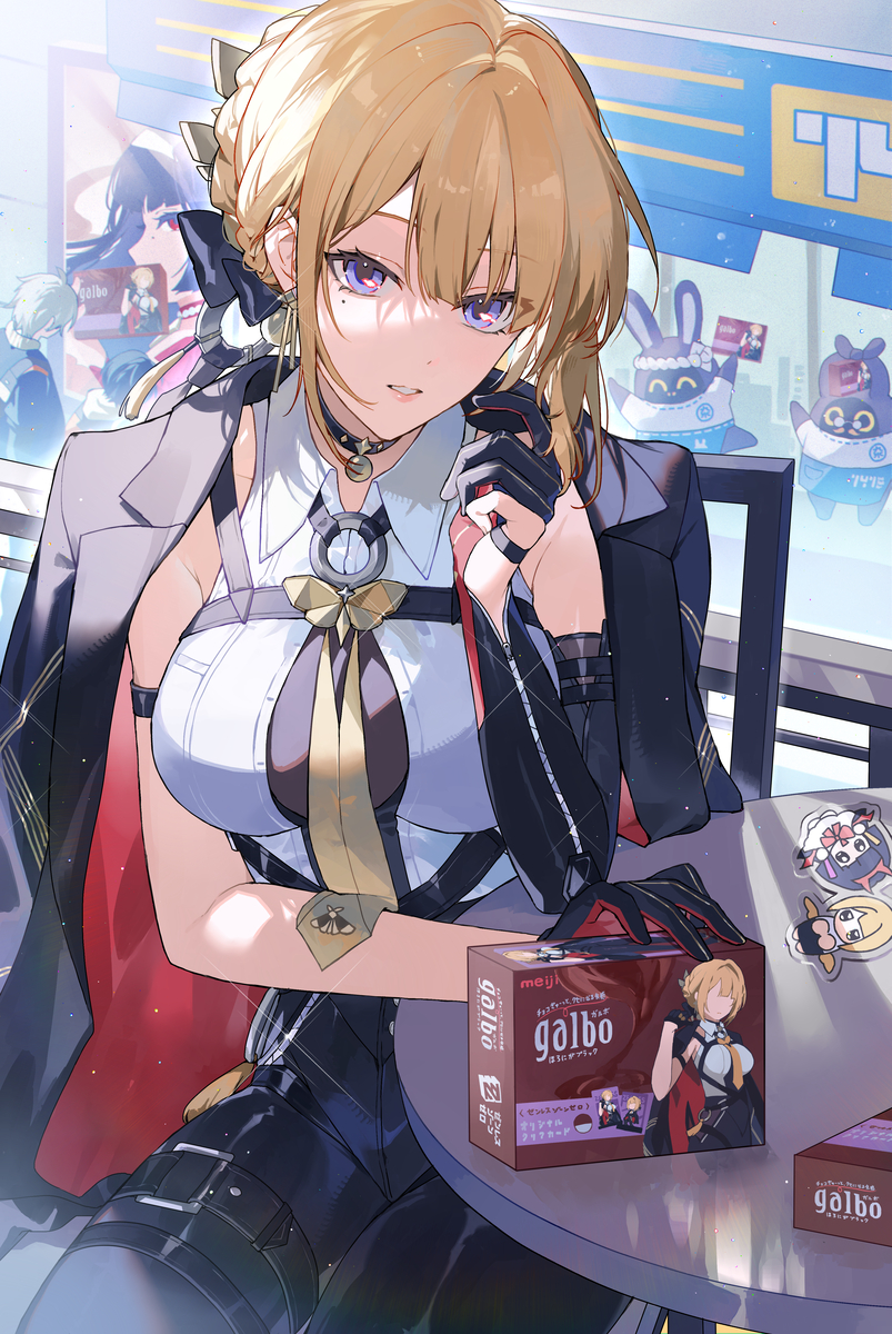 This is a pixiv picture whose title is 仕事の合間には甘いご褒美を…🍫✨.