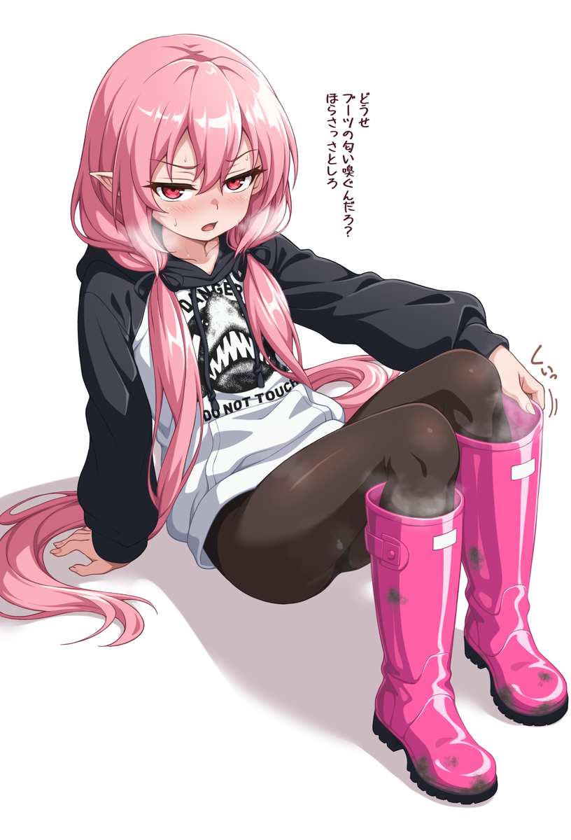 This is a pixiv picture whose title is 長靴+パーカークルル様.