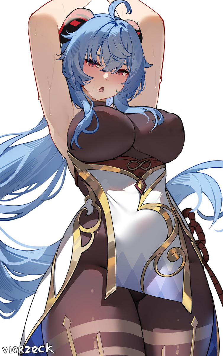 This is a pixiv picture whose title is 甘雨(原神).