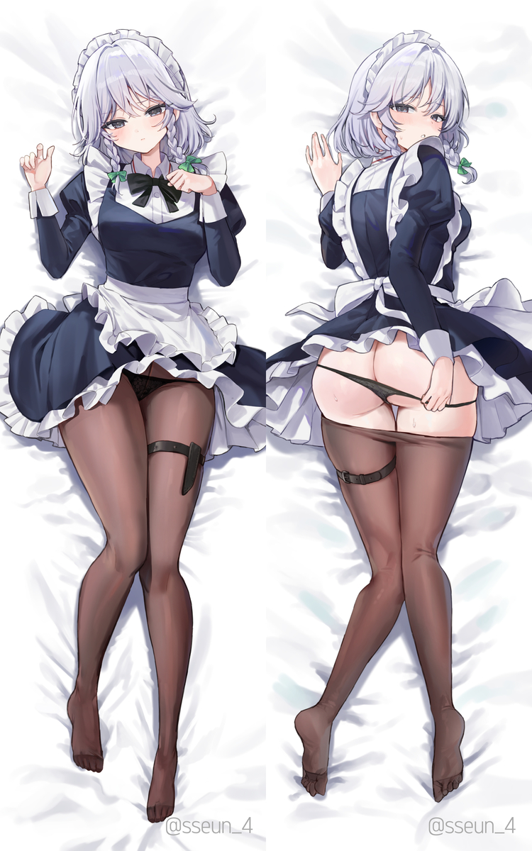 This is a pixiv picture whose title is 抱き枕咲夜さん.