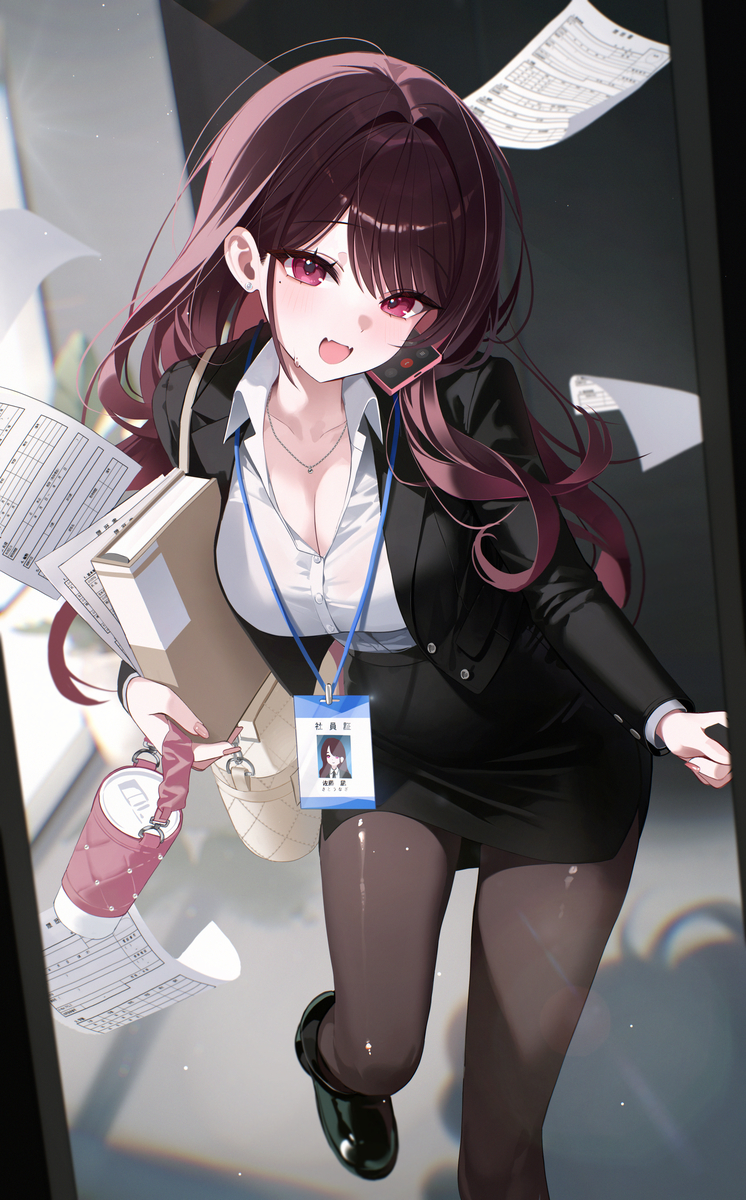 This is a pixiv picture whose title is 隣席のOLちゃん.
