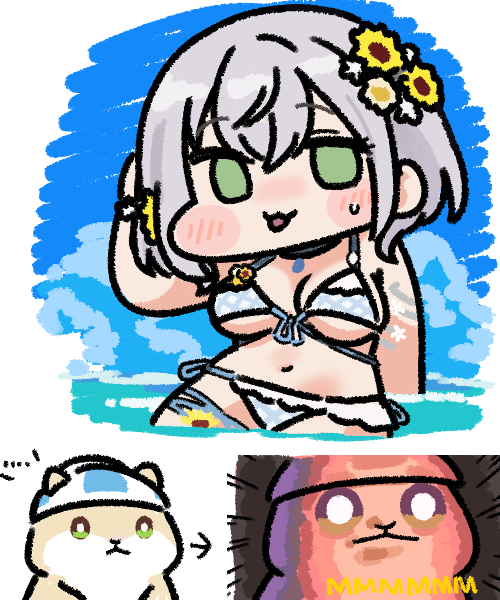 This is a pixiv picture whose title is 白銀ノエル.