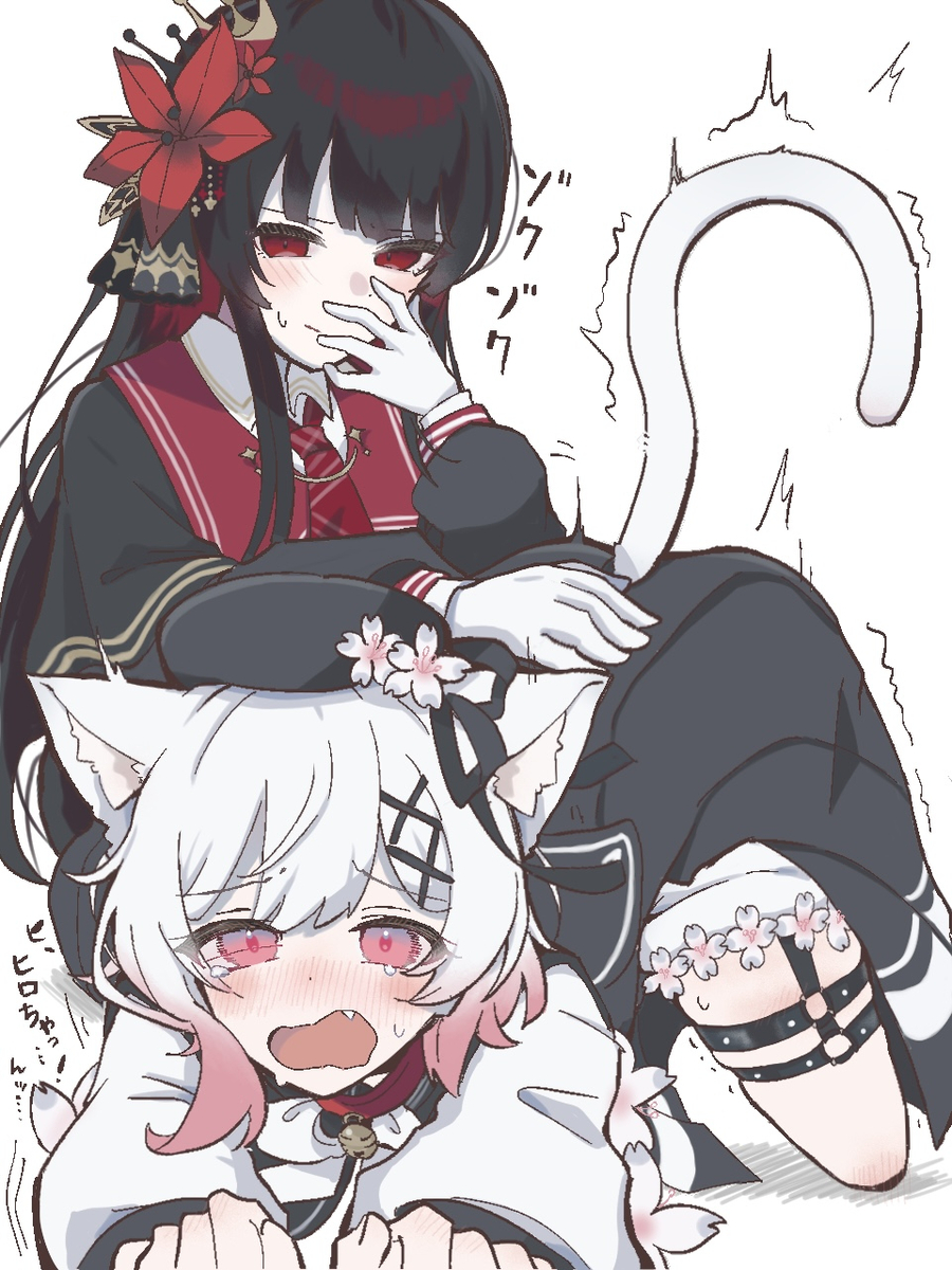 This is a pixiv picture whose title is 犬なのか猫なのかはっきりしろ！桜羽エマッ.