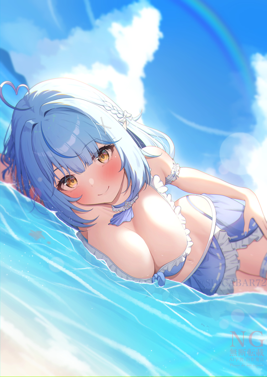 This is a pixiv picture whose title is 水着ラミィちゃん☃️.