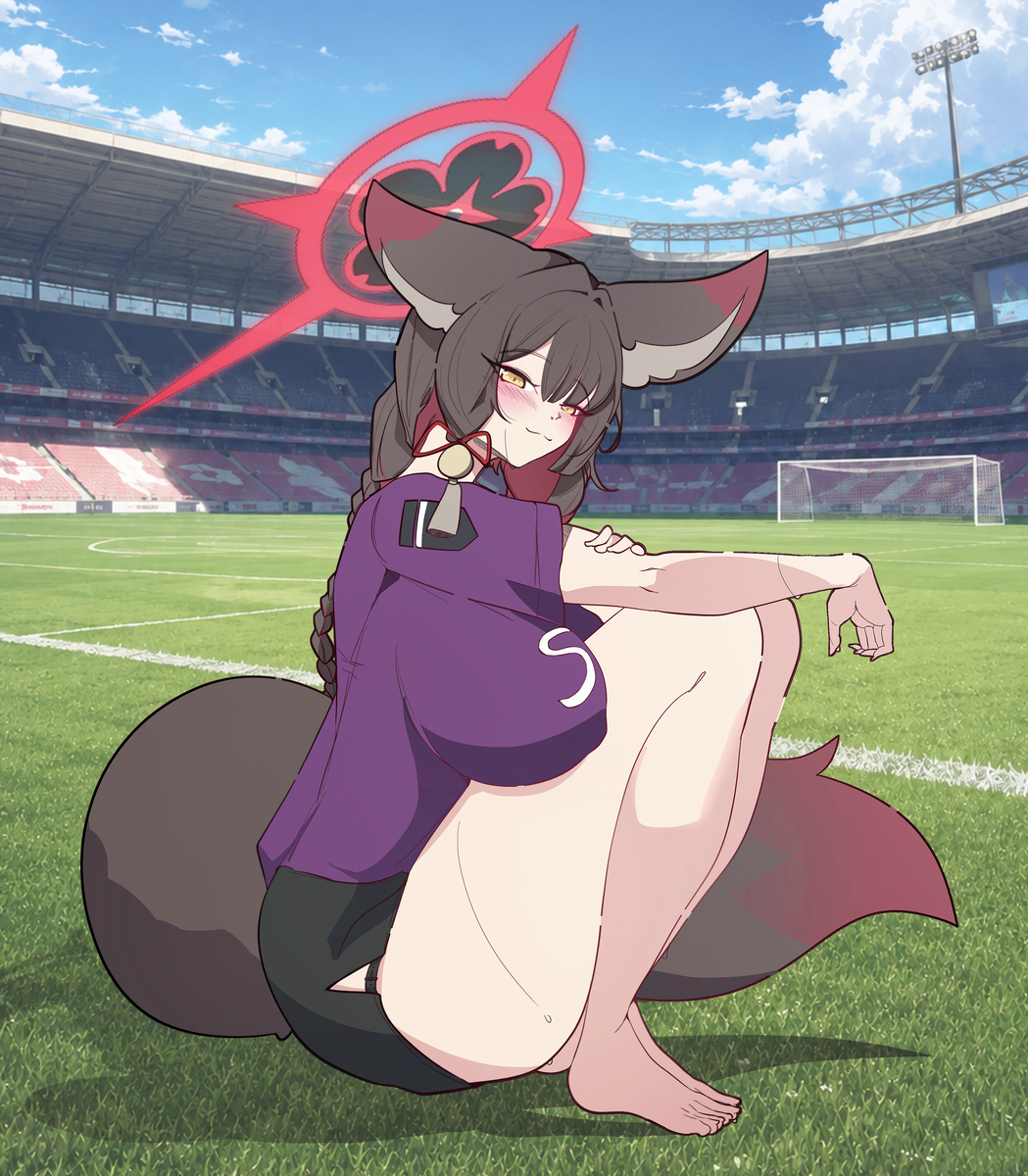 This is a pixiv picture whose title is サッカー場のワカモ.