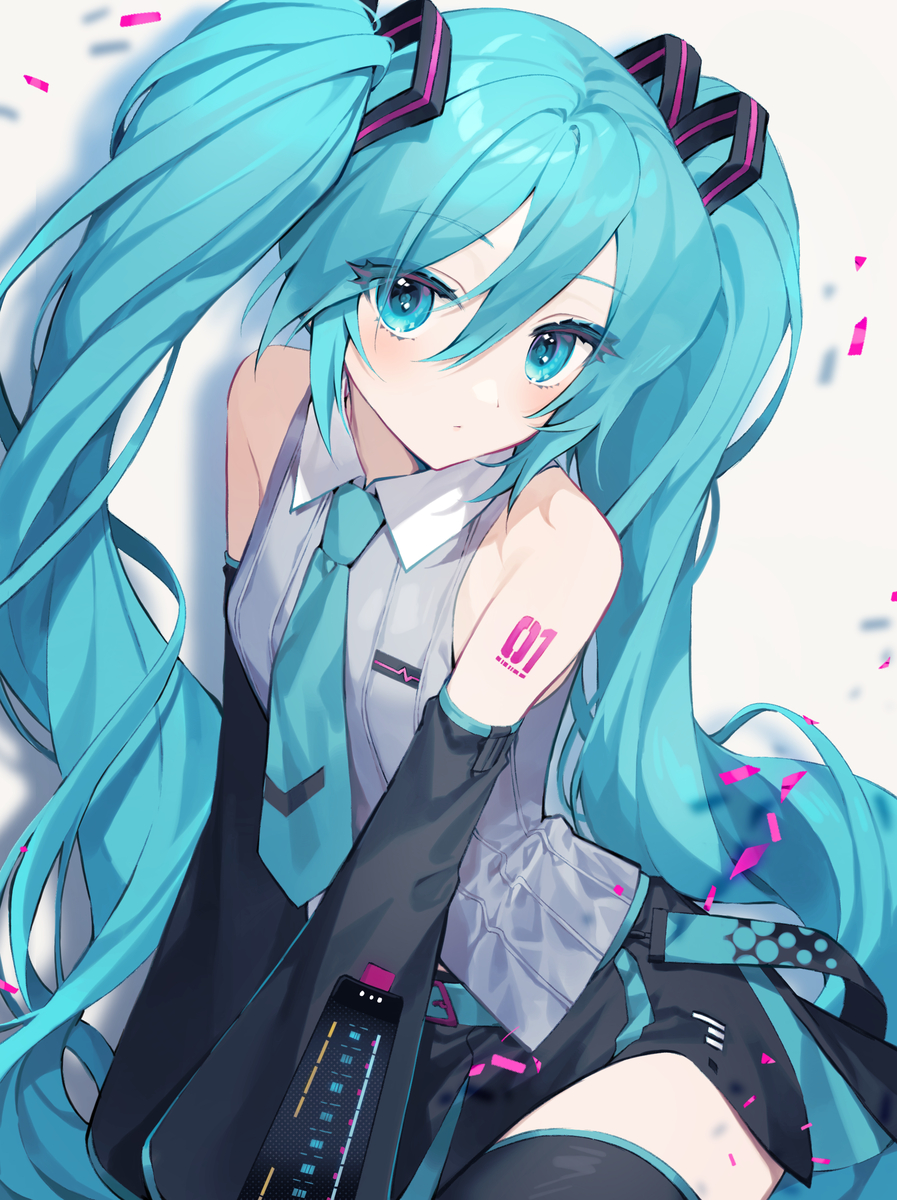 This is a pixiv picture whose title is miku.