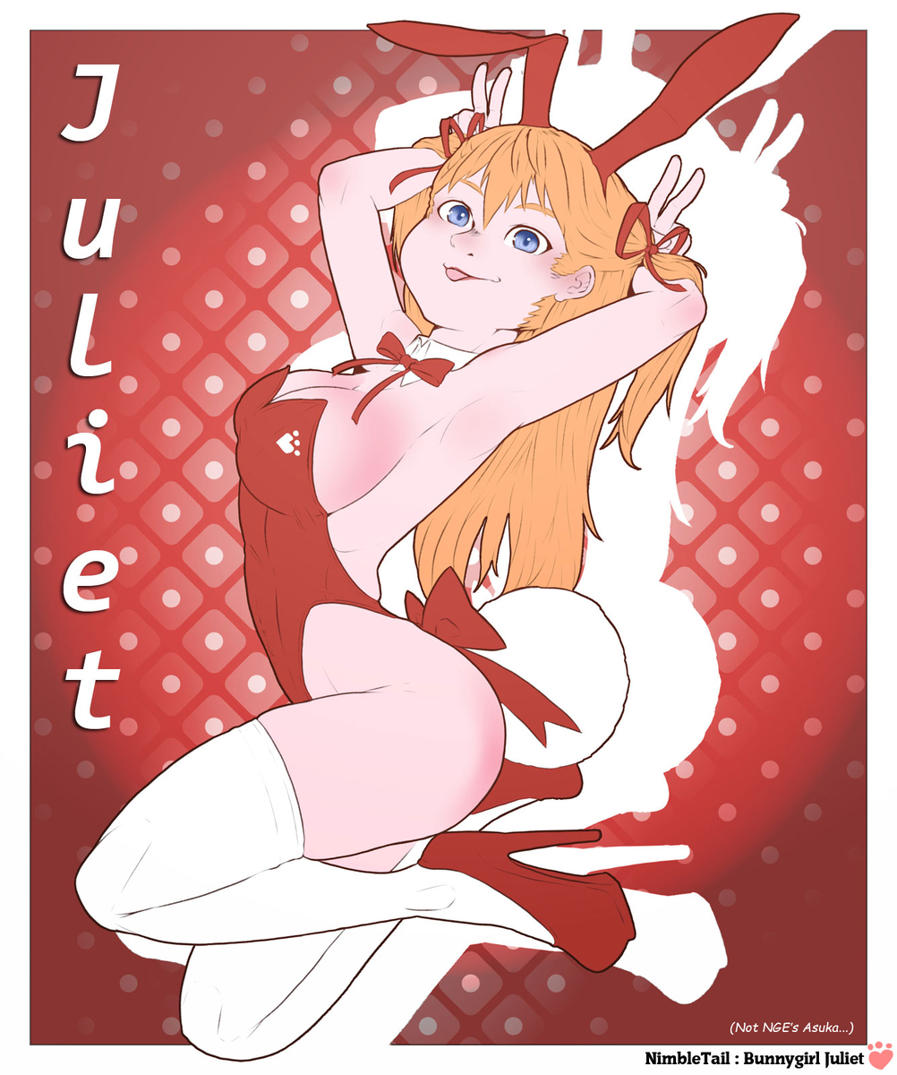 This is a pixiv picture whose title is Bunnygirl Juliet.