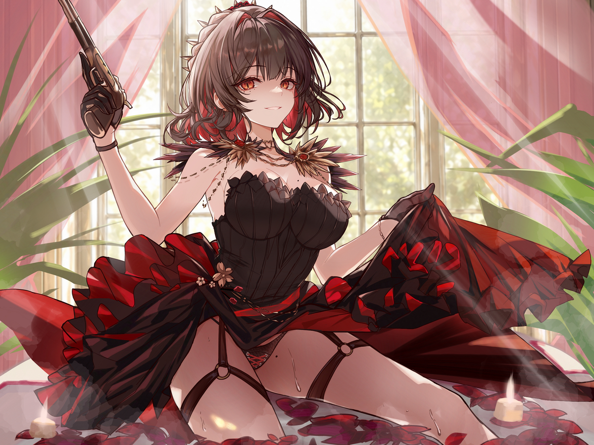 This is a pixiv picture whose title is 白銀の城 レッドローズ・ダンサー.