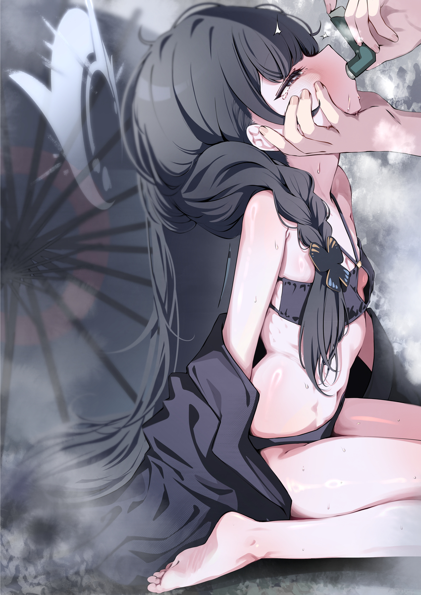 This is a pixiv picture whose title is 私だけを見つめることしかできないとき.