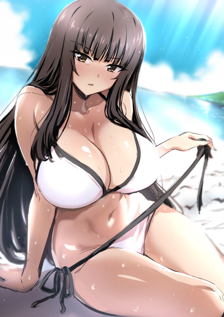 This is a pixiv picture whose title is しほ水着.