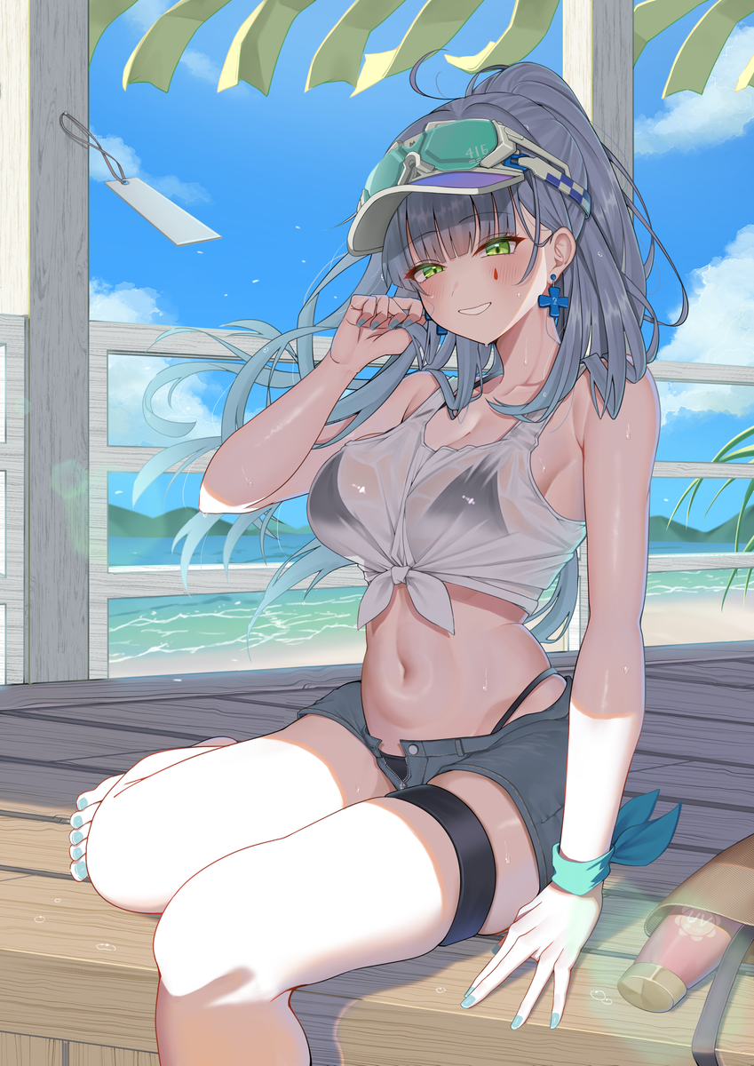 This is a pixiv picture whose title is 夏休みクルカイ.