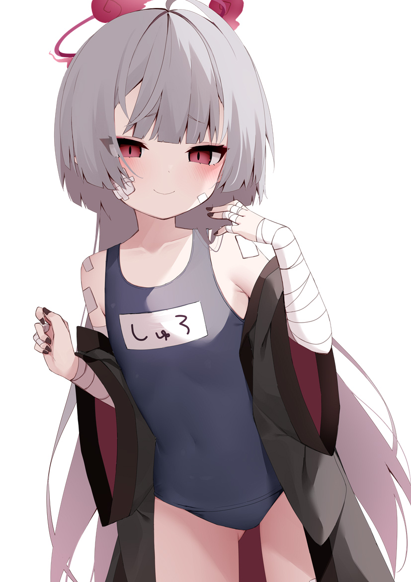This is a pixiv picture whose title is スク水シュロちゃん.